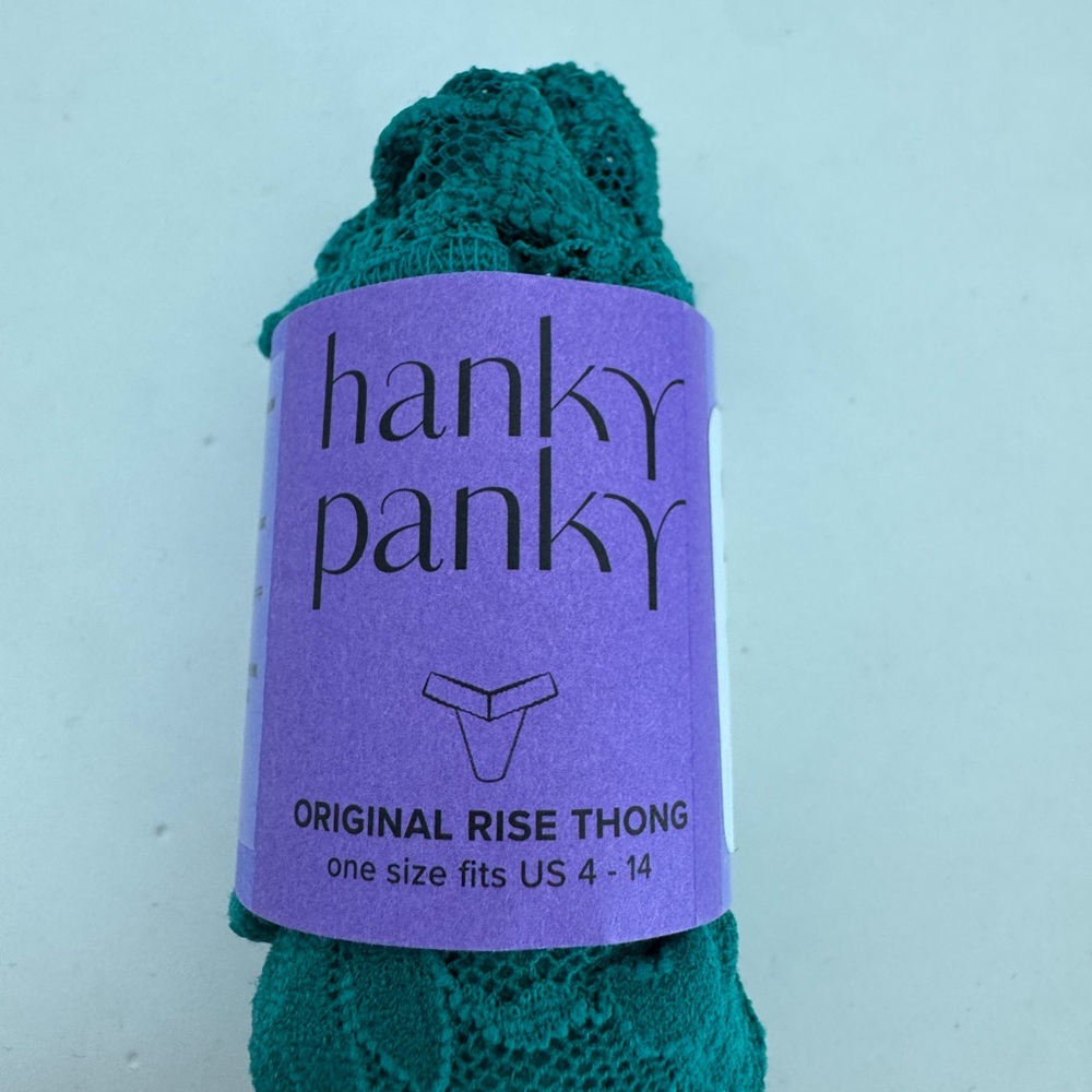 Hanky Panky Teal Lace Thong - Original/Regular rise thong
